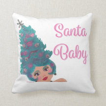 Père Noël Baby Christmas Tree Coussin cheveux