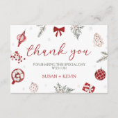 Père Noël Baby shower Carte de remerciements (Devant)