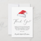 Père Noël Baby shower Carte de remerciements (Devant)