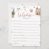 Père Noël Baby shower veut la carte bébé (Devant)