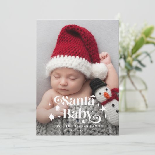 Père Noël Baby Stars Faire-part de naissance de No (Debout devant)