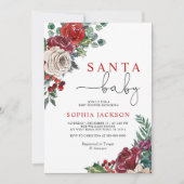 Père Noël Baby Winter Baby shower Invitation (Devant)