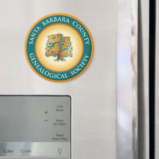 Père Noël Barbara Genealogical Society Magnet
