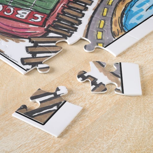 Père Noël Barbara Map Puzzle (Côté)