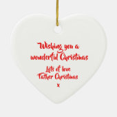 Père Noël barbe moustache cadeau ornement rouge &  (Dos)