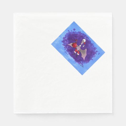 Père Noël Bat - serviettes en papier (Devant)