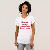 PÈRE NOËL BÉBÉ FEMME'S FINE JERSEY T-SHIRT (BLANC) (Devant entier)