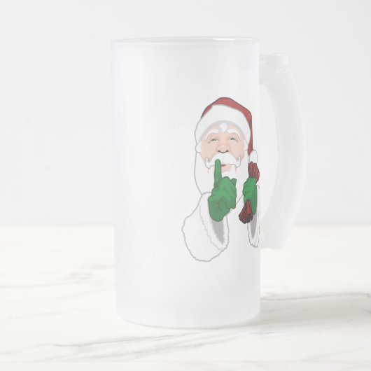 Père Noël Beer Mug Festive Noël Père Noël Coupe de (Devant droit)