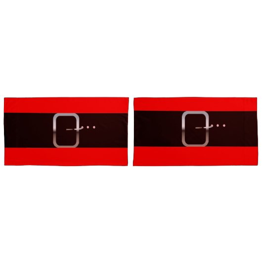 Père Noël Belly paire de taies d'oreiller, roi (devant-Set)