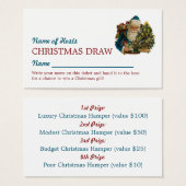 Père Noël Bleue, Billets de raffle de Noël (Devant & derrière)