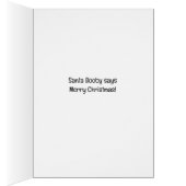 Père Noël Booby Bird Christmas Card (Intérieur (Droit))