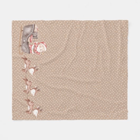 Père Noël Brown dans la couverture en toison de Sl (Devant (Horizontal))