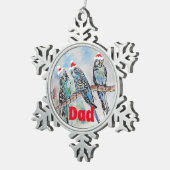 Père Noël Budgie Parrot Budgies père ornement (Vue impression)