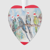 Père Noël Budgies Budgie Décoration de Noël (devant)