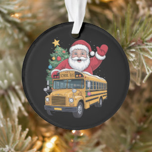 Père Noël Bus Scolaire Arbre de Noël Conducteur Xm