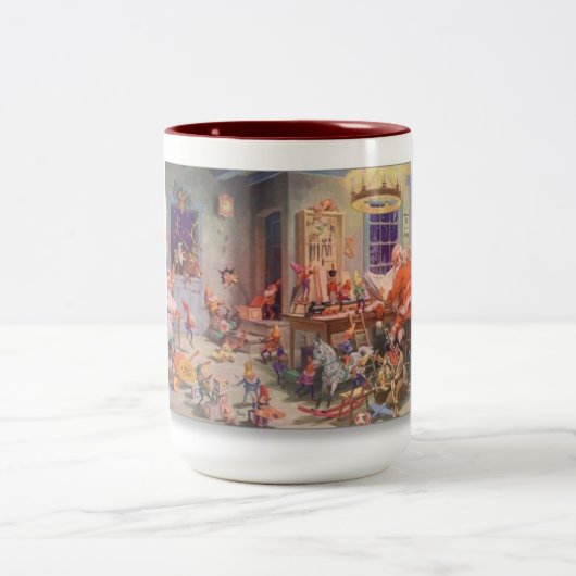 Père Noël Busy Workshop Mug (Centre)