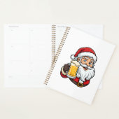 Père Noël buvant de la bière Graphique de Noël (Devant avec enveloppe)