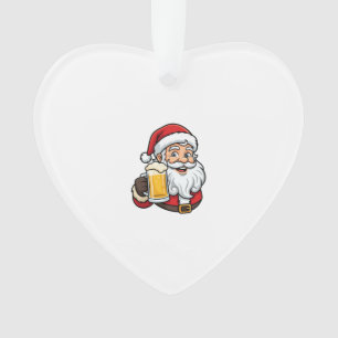 Père Noël buvant de la bière Graphique de Noël