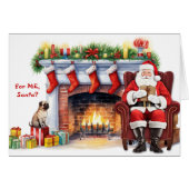 Père Noël cadeau Carlin chien Noël (Devant horizontal)