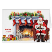 Père Noël Cadeau Labrador Retriever Puppy Holiday (Devant horizontal)