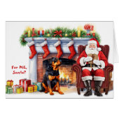 Père Noël cadeau Rottweiler Chien Noël (Devant horizontal)