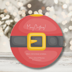 Père Noël carte de noël du ventre