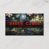 Père Noël carte de visite pour le plaisir ou profe (Dos)