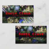 Père Noël carte de visite pour le plaisir ou profe (Devant / Derrière)