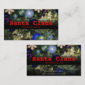 Père Noël carte de visite pour le plaisir ou profe (Devant / Derrière)