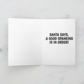 PÈRE NOËL CARTES DE NOËL POUR FEMME NAUGHTY (Intérieur)