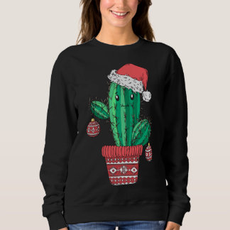 Père Noël Casquette Cactus Sweat Noël fête Noël No