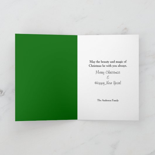 Père Noël Casquette Croire carte de Noël (Intérieur)