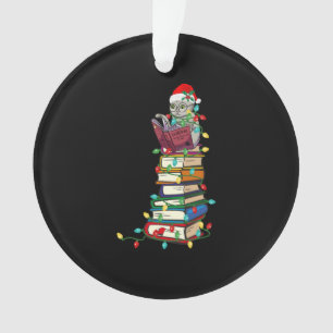 Père Noël Cat livres noël léger t-shirt drôle Livr