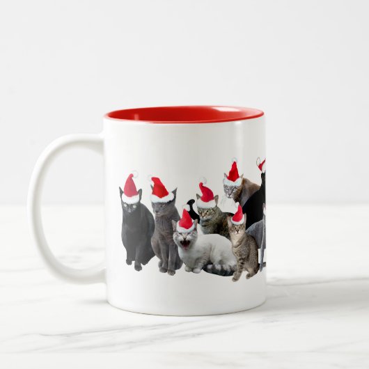 Père Noël Cats Christmas Mug (Gauche)