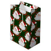 Père Noël Cercles Visage Vert Sac M (Dos Angle)