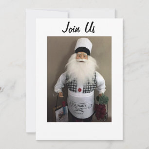 PÈRE NOËL CHEF INVITATIONS TOUS À VOTRE RÉUNION DE