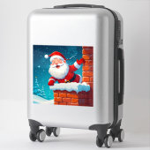 🎁Père Noël Cheminée Noël Autocollant ✨ (Sur valise)