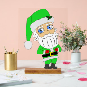 Père Noël chibi en costume vert
