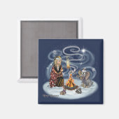 Père Noël Chris et Wilbur Fireside Friends Magnet (Recto/Verso)