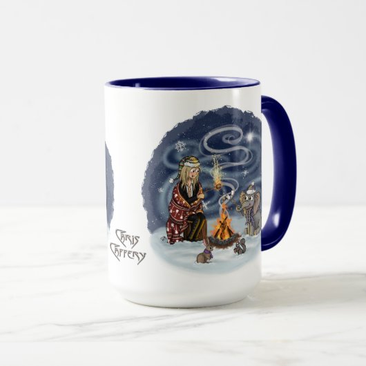 Père Noël Chris et Wilbur Fireside Friends Mug (Devant droit)