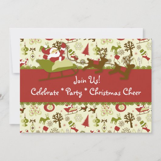 Père Noël Christmas Cheer Invitation (Devant)