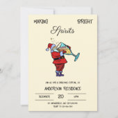 Père Noël Christmas Cocktail Invitation (Devant)