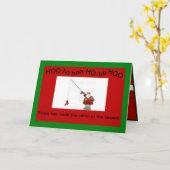 Père Noël Christmas Fishing sur une carte de Noël (Fleur jaune)