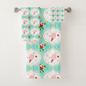 Père Noël Christmas Pickleball Ogee Motif Round (En situation)