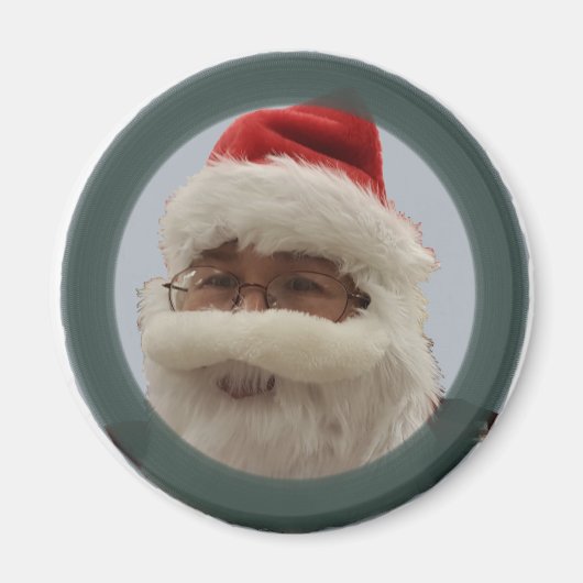 Père Noël Circle Magnet (Devant)