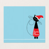 Père Noël Claws, Carte de Noël Photo Famille (Extérieur déplié)