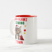 Père Noël Claws Chat Christmas Mug (Devant gauche)