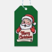 Père Noël Clin d'Œil 🎅 "Merry Christmas" Cadeaulabel (Voorkant)