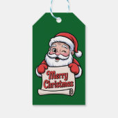 Père Noël Clin d'Œil 🎅 "Merry Christmas" Cadeaulabel (Achterkant)