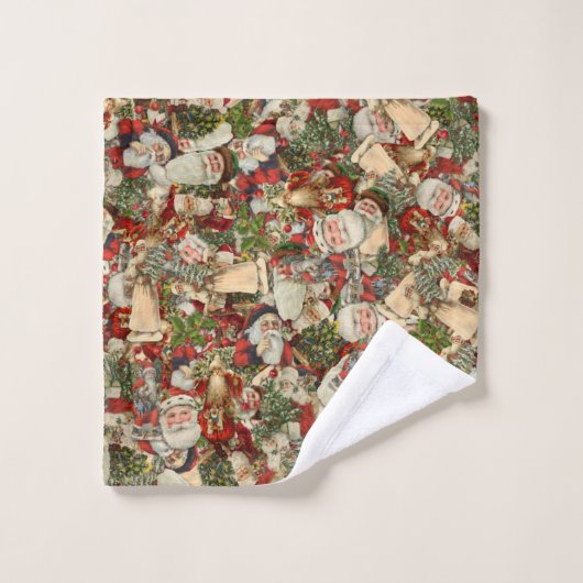 Père Noël Collage  (Gant de toilette)